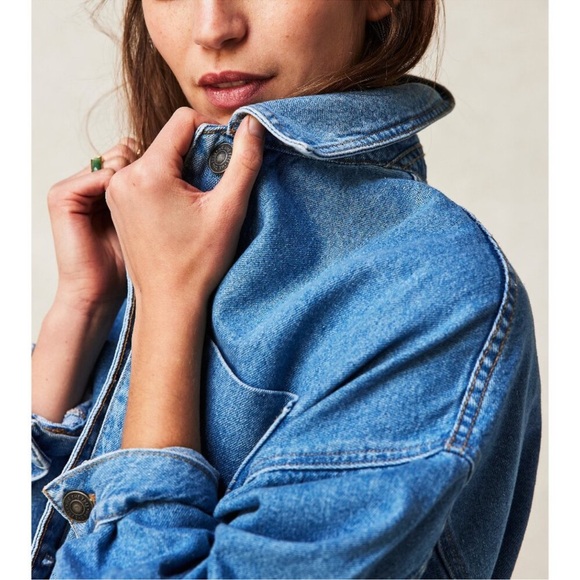 Free People Blue Jean Jacket - Picture 3 of 13